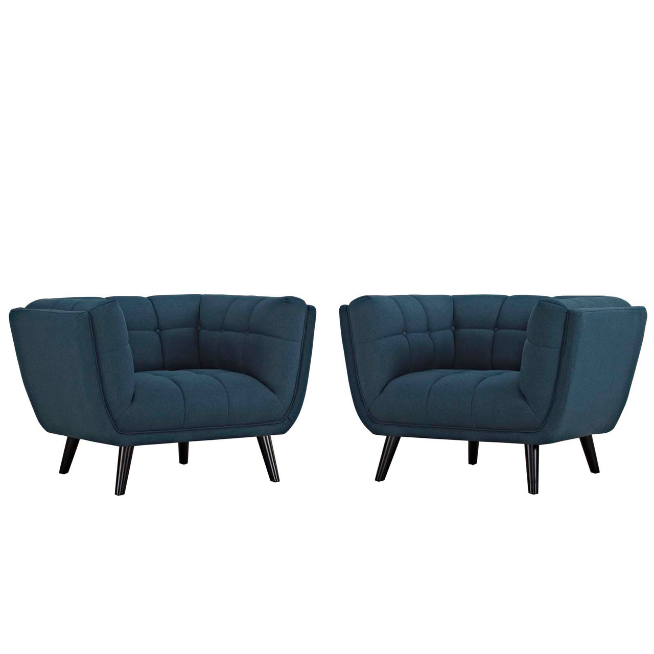 Caress 2-Piece Fabric Armchair Set, Blue