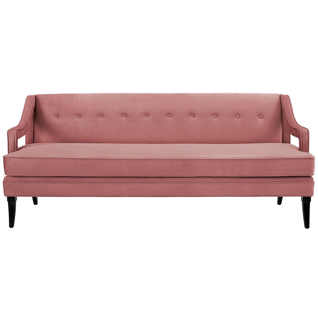 Elcarra Velvet Sofa, Dusty Rose