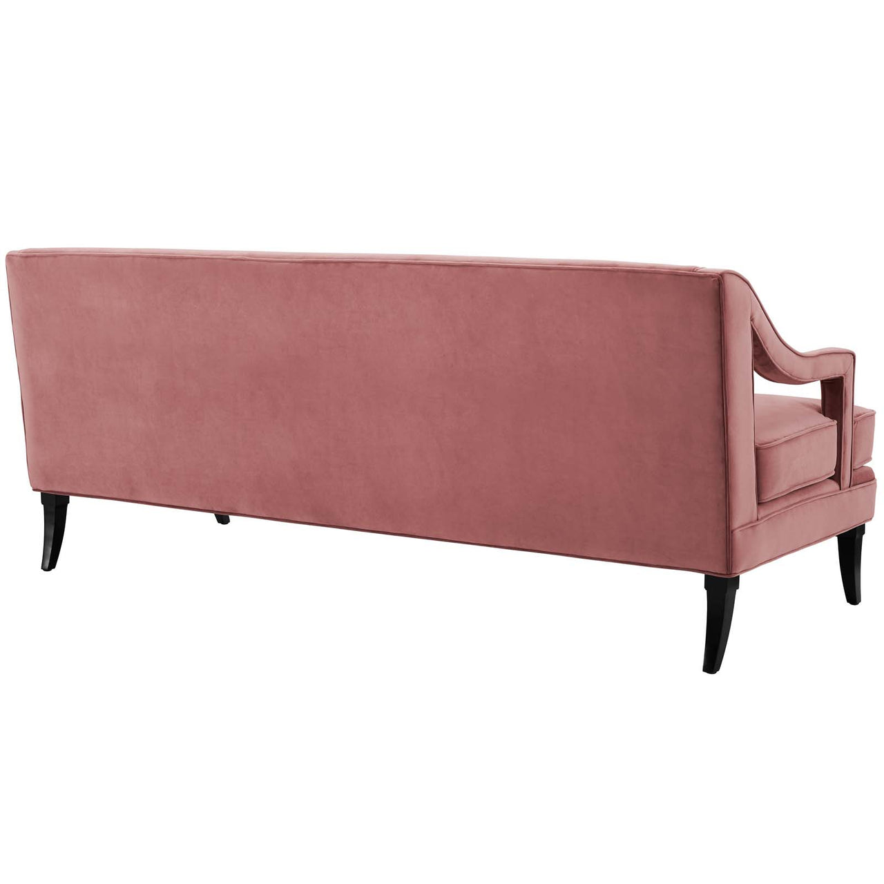 Elcarra Velvet Sofa, Dusty Rose
