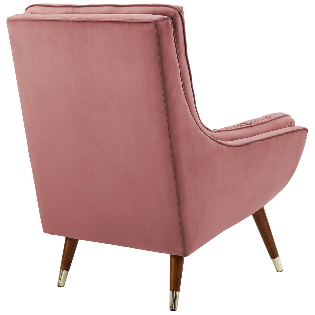 Implied Velvet Lounge Chair, Dusty Rose
