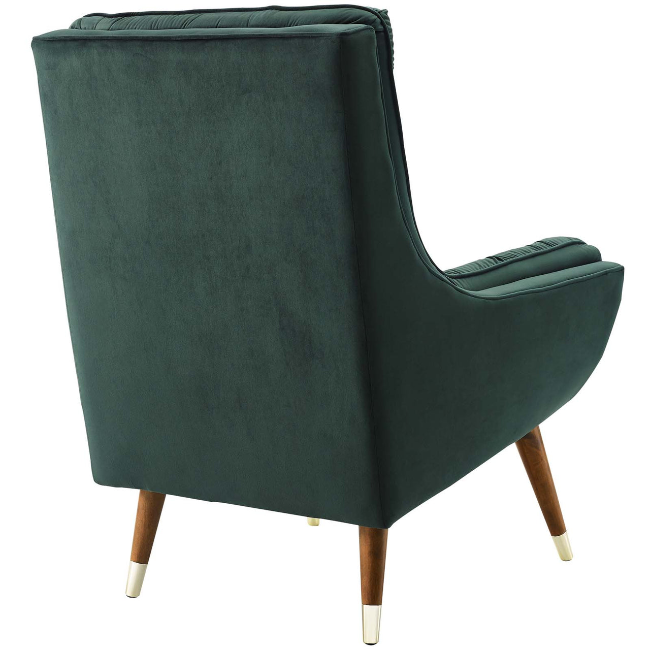 Implied Velvet Lounge Chair, Green