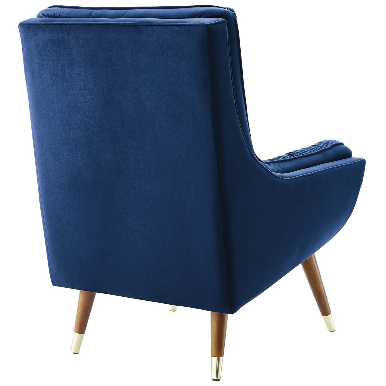 Implied Velvet Lounge Chair, Navy