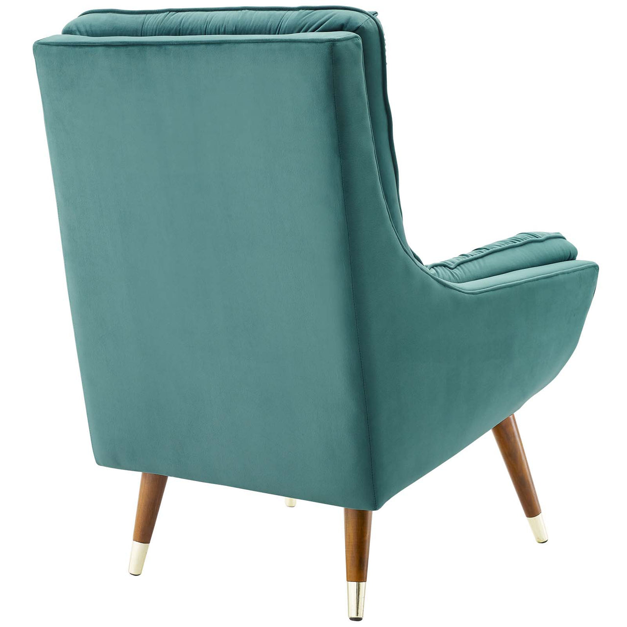 Implied Velvet Lounge Chair, Teal