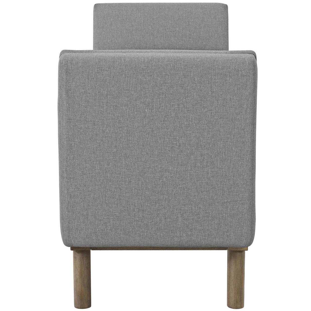 Cresvalle Fabric Bench, Light Gray