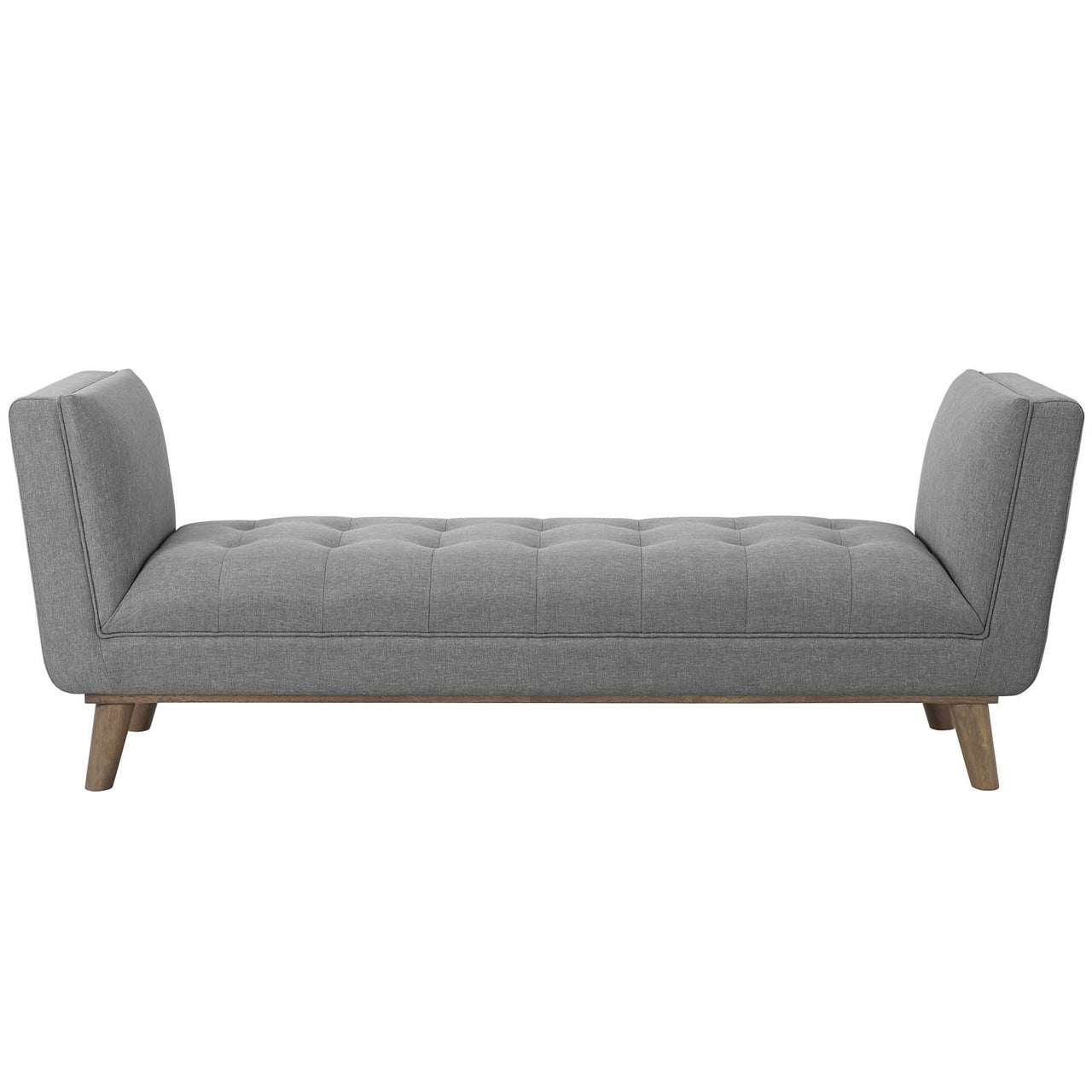 Cresvalle Fabric Bench, Light Gray