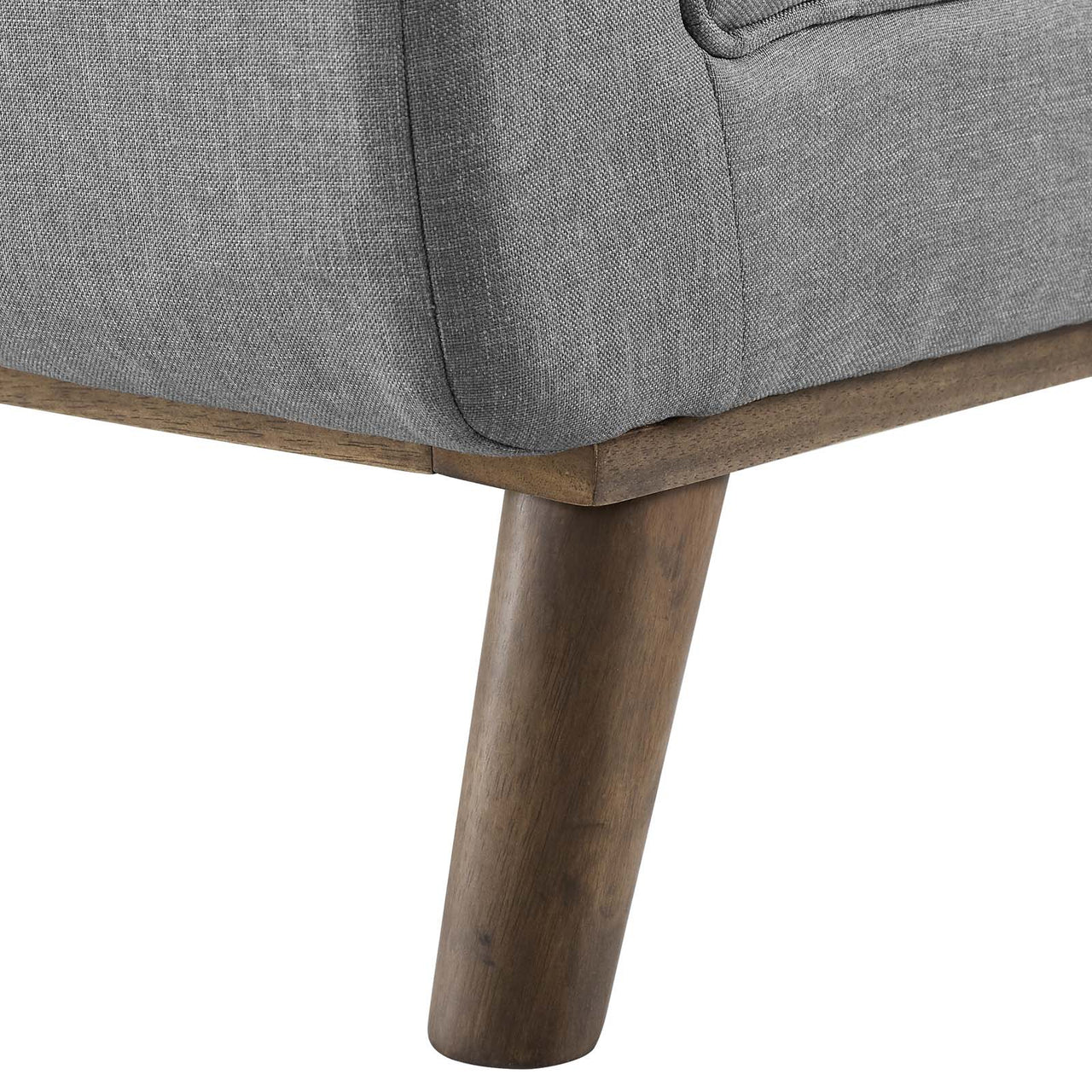 Cresvalle Fabric Bench, Light Gray