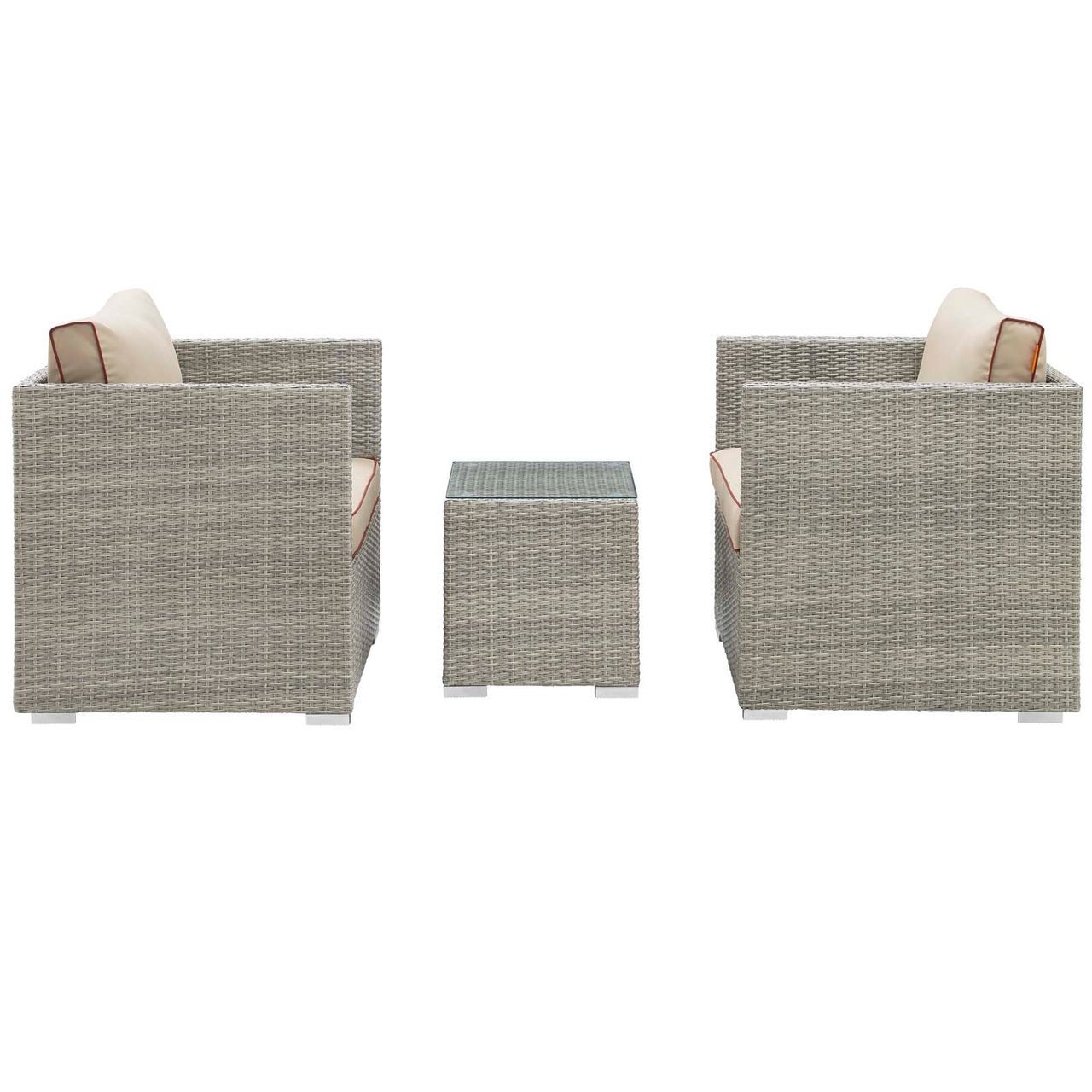 Gerrymander 3-Piece Alfresco Sectional Set, Light Gray & Beige
