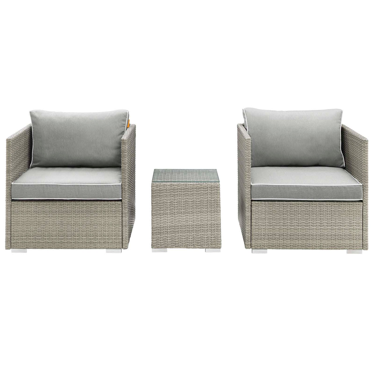 Gerrymander 3-Piece Alfresco Sectional Set, Light Gray & Gray