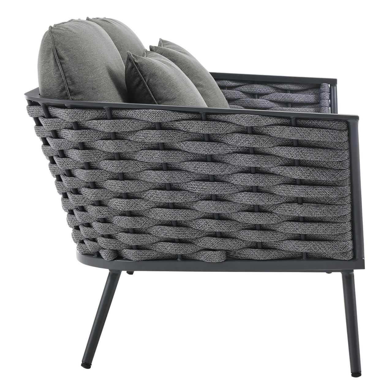 Stellan Alfresco Loveseat, Gray & Charcoal