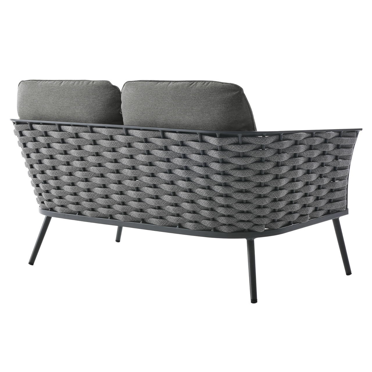 Stellan Alfresco Loveseat, Gray & Charcoal