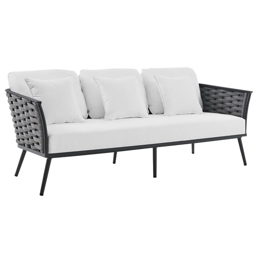 Stellan Alfresco Sofa, Gray & White