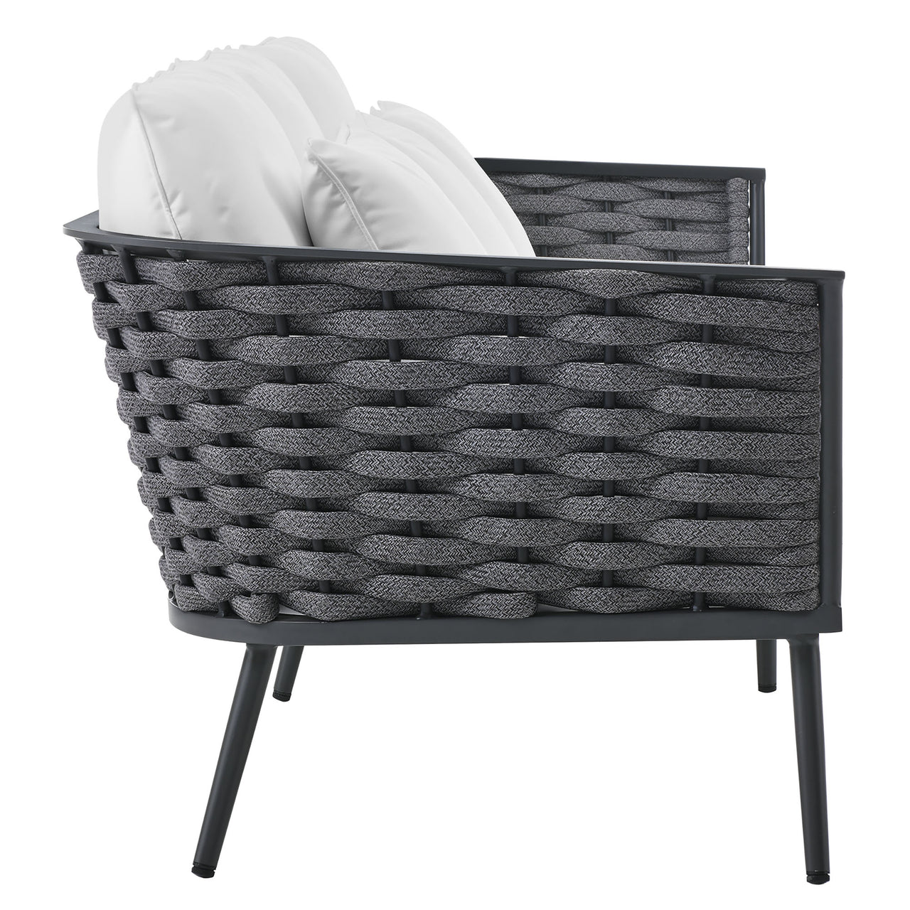 Stellan Alfresco Sofa, Gray & White