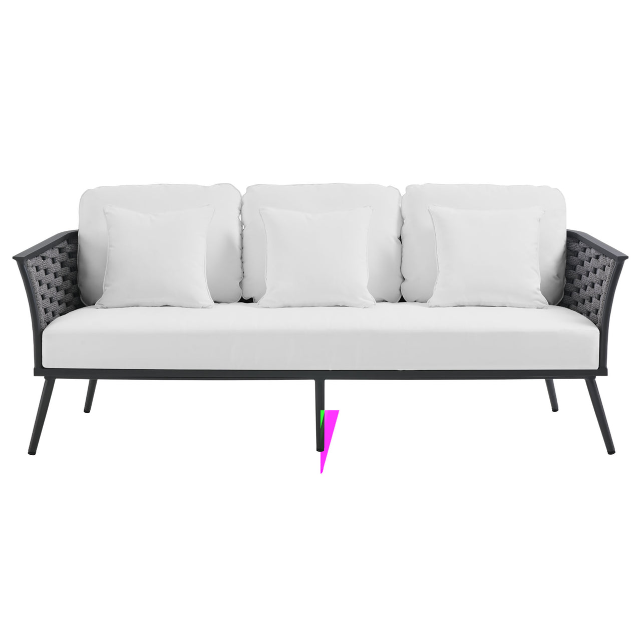 Stellan Alfresco Sofa, Gray & White