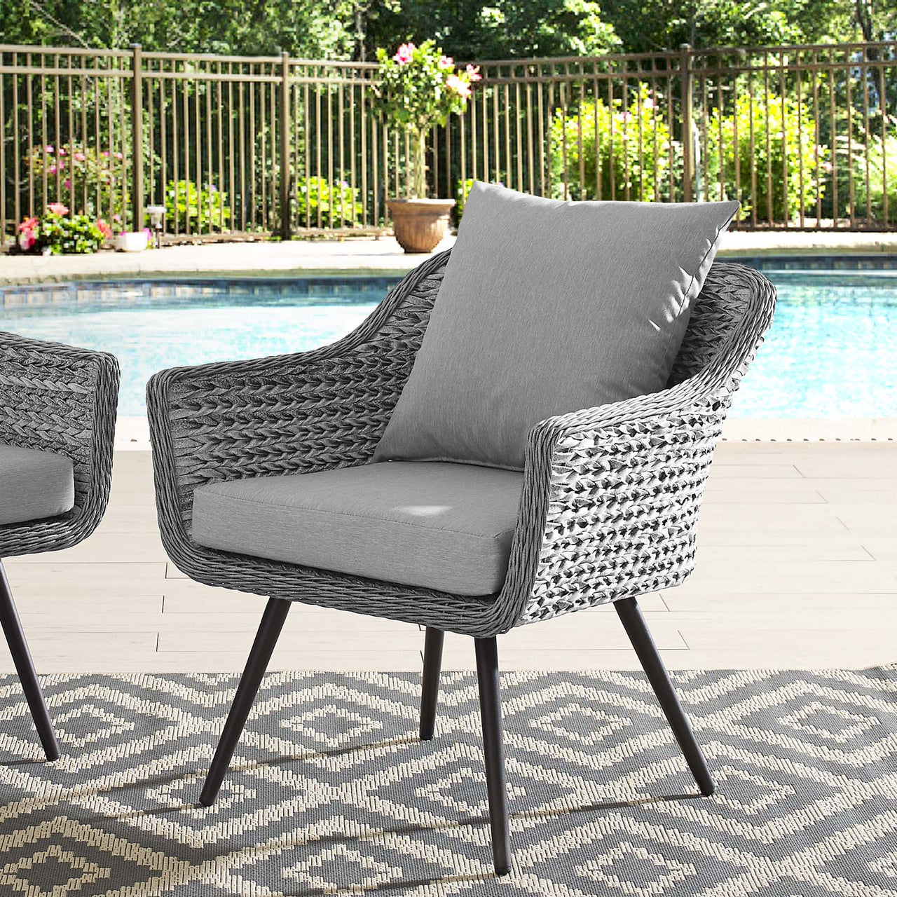 Stratus Alfresco Woven Armchair, Gray