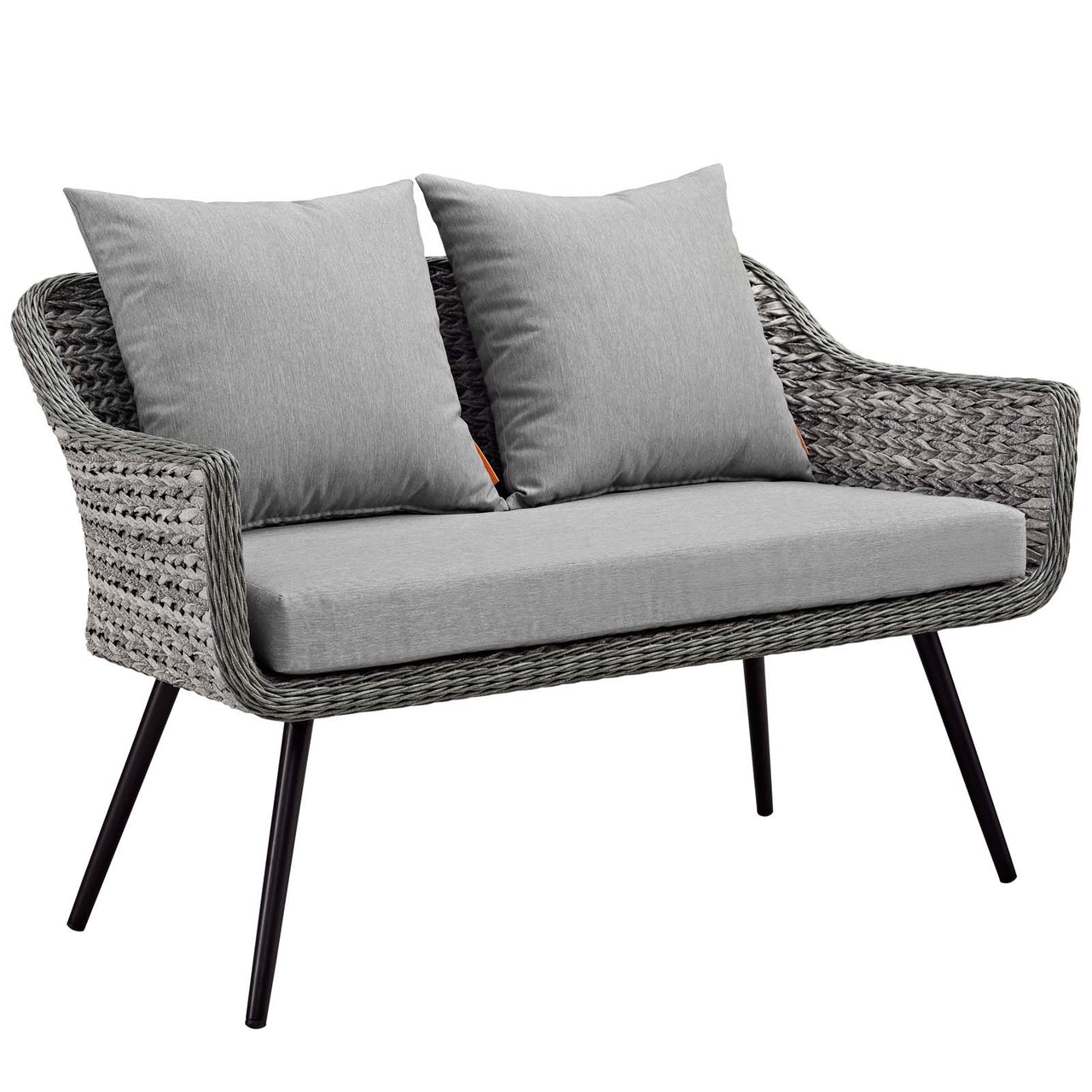 Stratus Alfresco Woven Loveseat, Gray