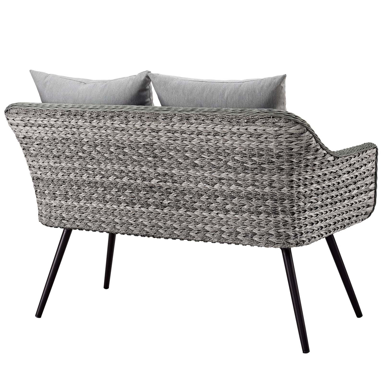 Stratus Alfresco Woven Loveseat, Gray