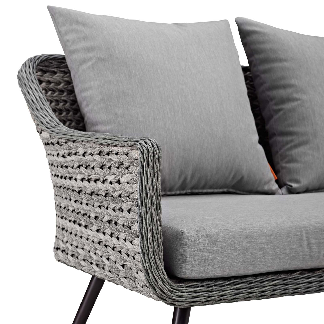 Stratus Alfresco Woven Loveseat, Gray
