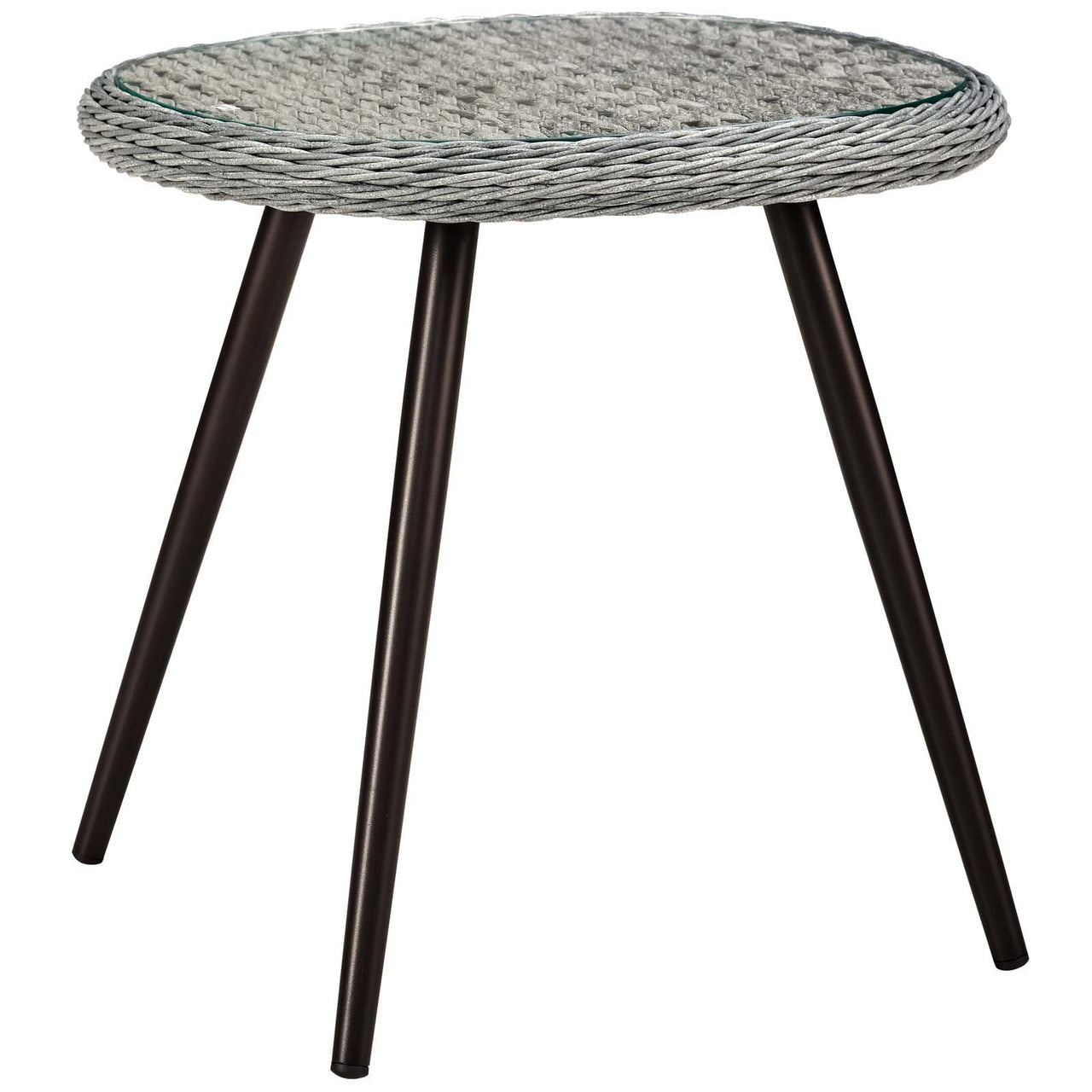 Stratus Alfresco Woven Side Table, Gray