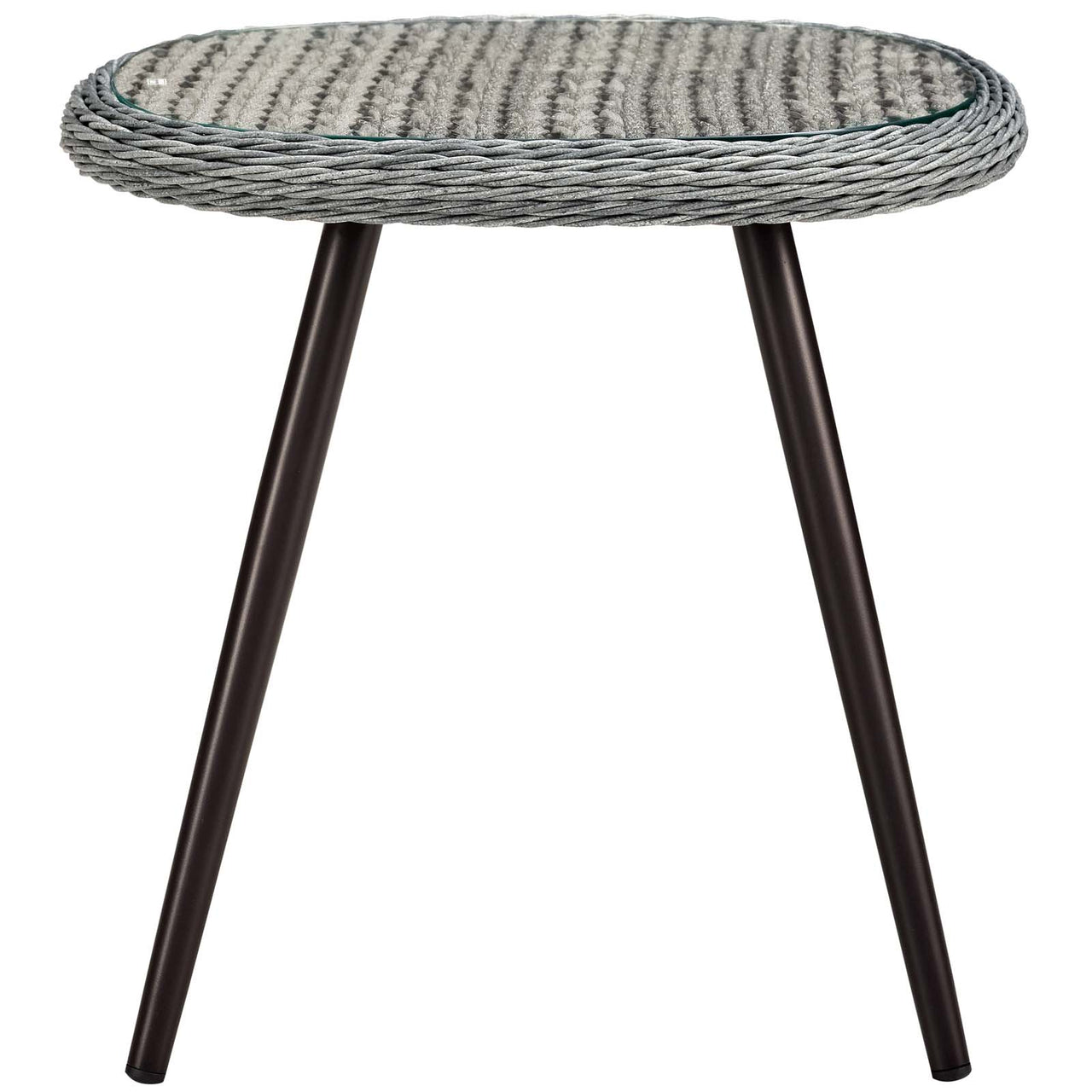 Stratus Alfresco Woven Side Table, Gray