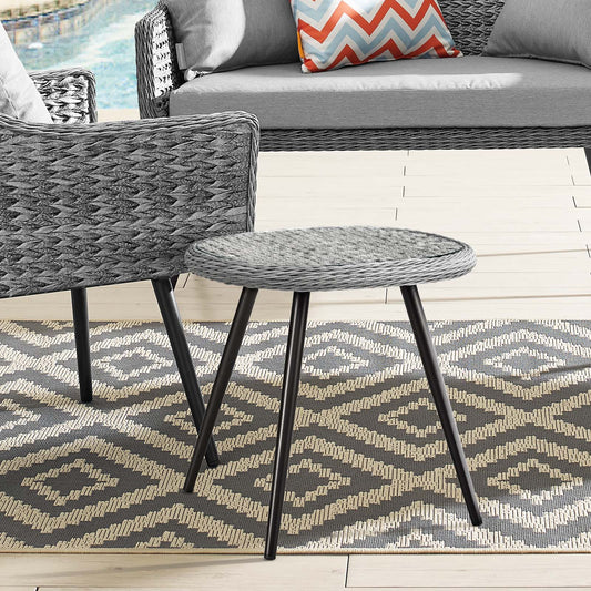 Stratus Alfresco Woven Side Table, Gray