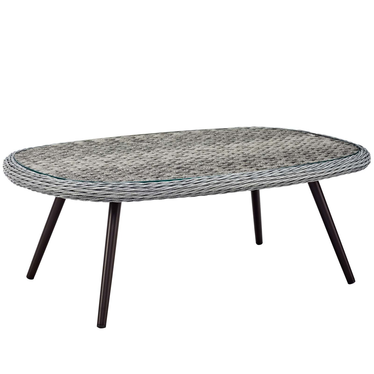 Stratus Alfresco Woven Coffee Table, Gray