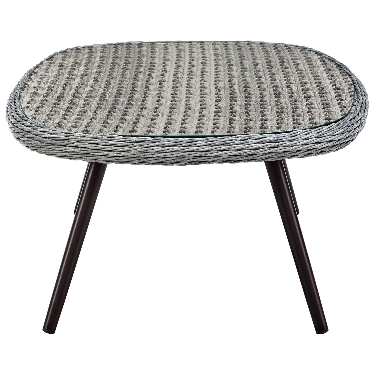 Stratus Alfresco Woven Coffee Table, Gray