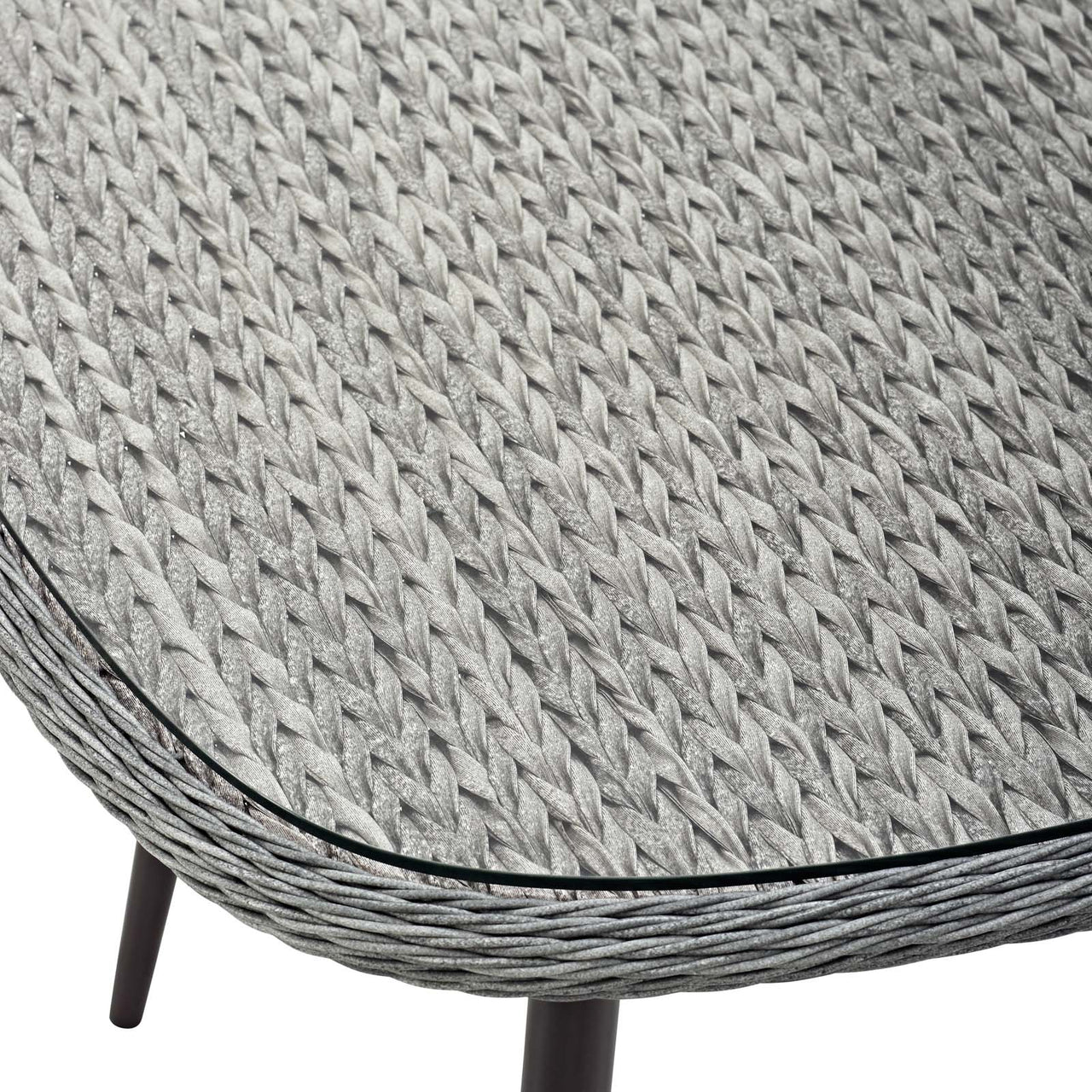 Stratus Alfresco Woven Dining Table, Gray