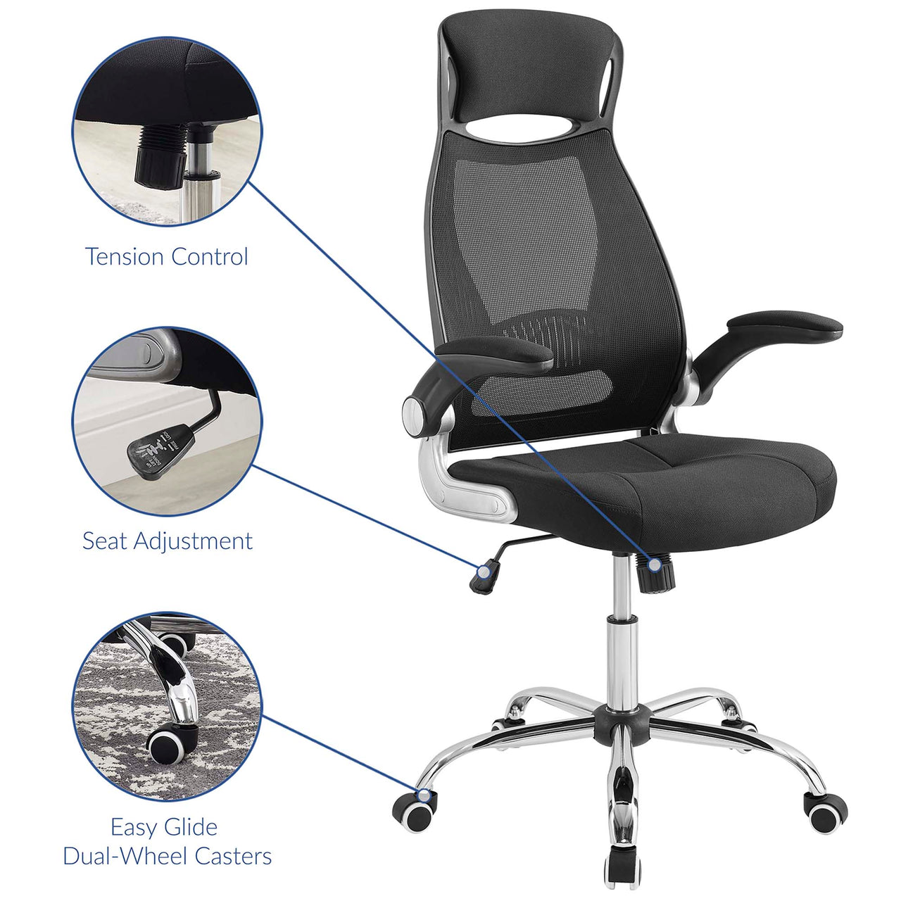 Avenzo Highback Office Chair, Black