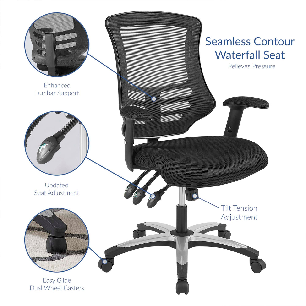 Nexen Breathable Office Chair, Black