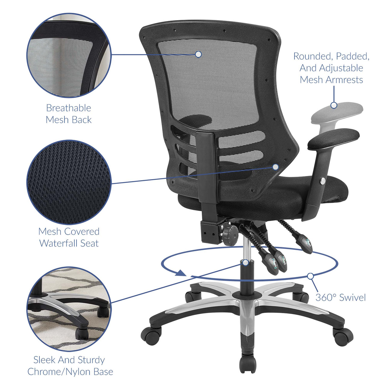 Nexen Breathable Office Chair, Black