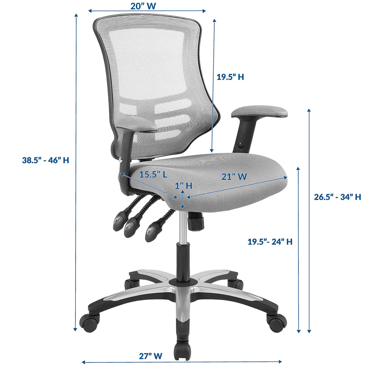 Nexen Breathable Office Chair, Gray