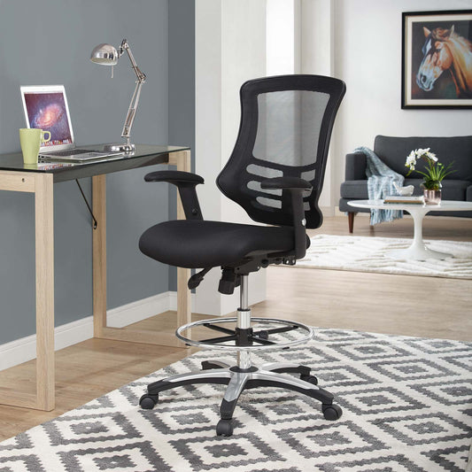 Nexen Breathable Drafting Chair, Black