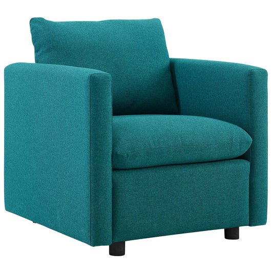 Activate Upholstered Fabric Armchair, Teal