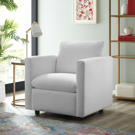 Corra Upholstered Accent Chair, White