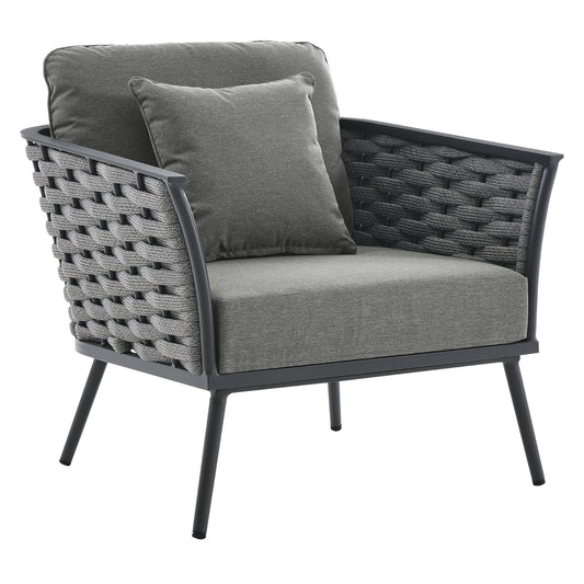 Stellan Alfresco Armchair, Gray & Charcoal