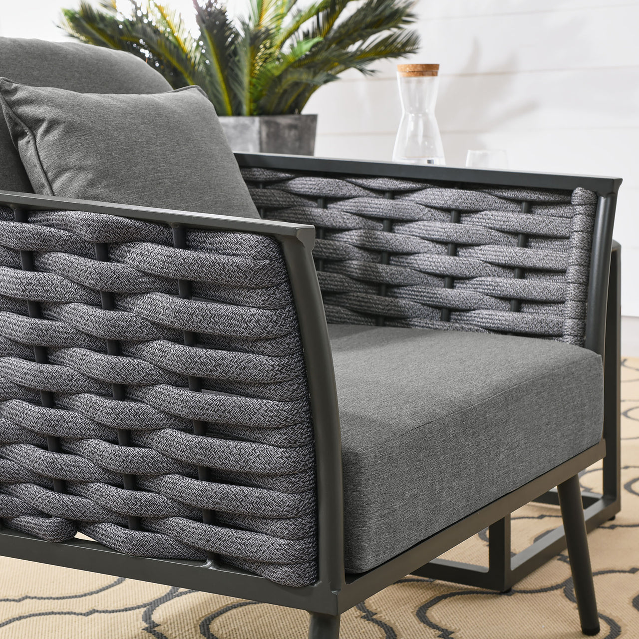 Stellan Alfresco Armchair, Gray & Charcoal