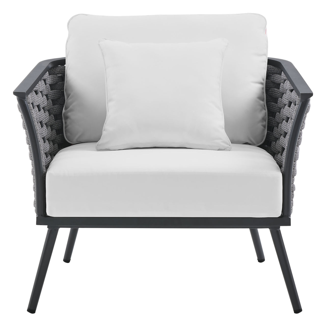Stellan Alfresco Armchair, Gray & White