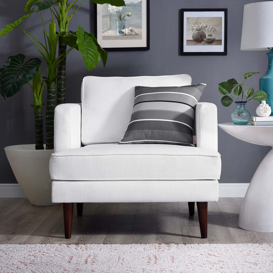 Alorra Fabric Accent Chair, White