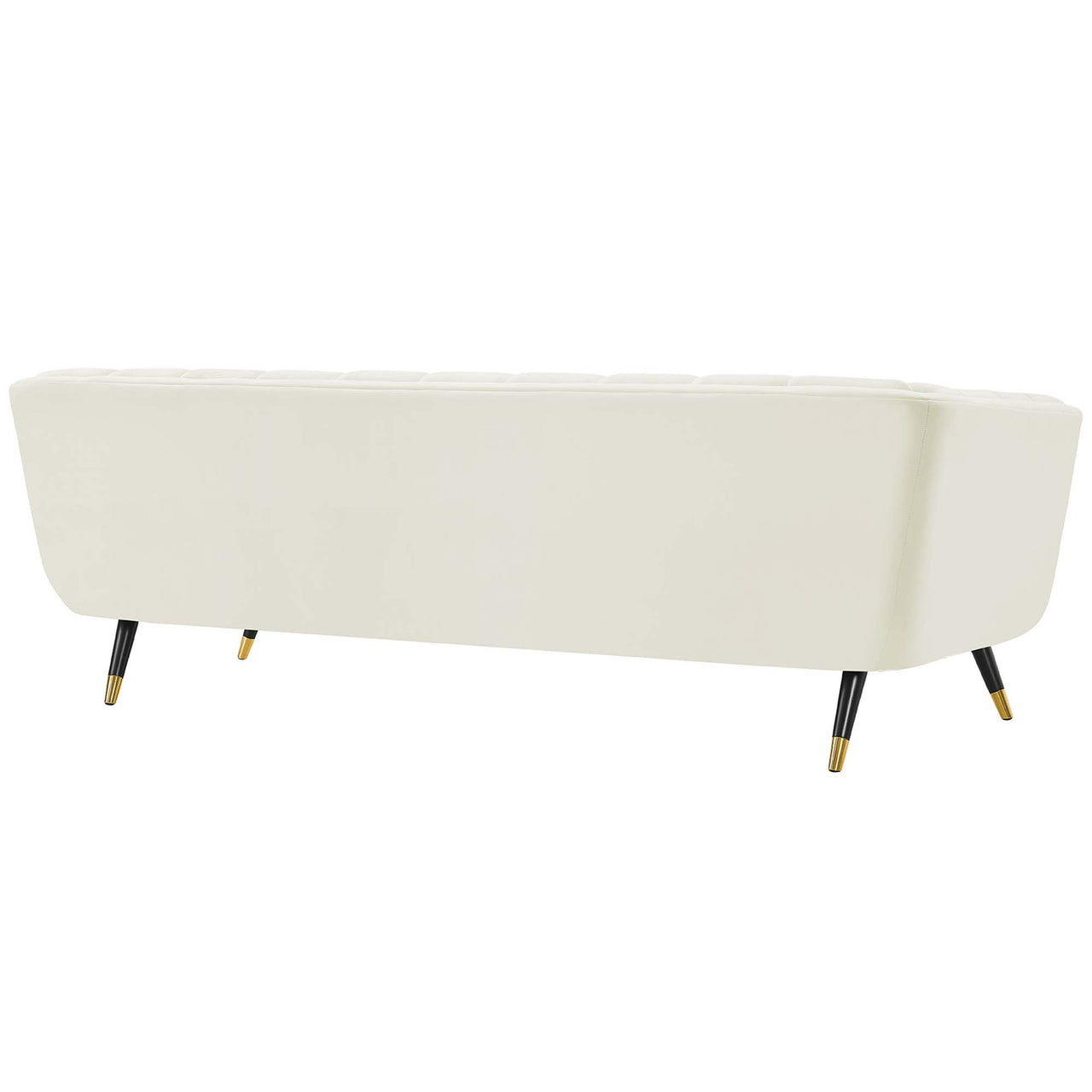 Abile Velvet Sofa, Ivory