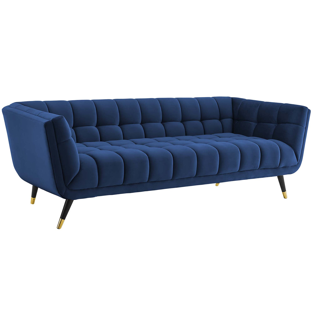 Abile Velvet Sofa, Dark Blue