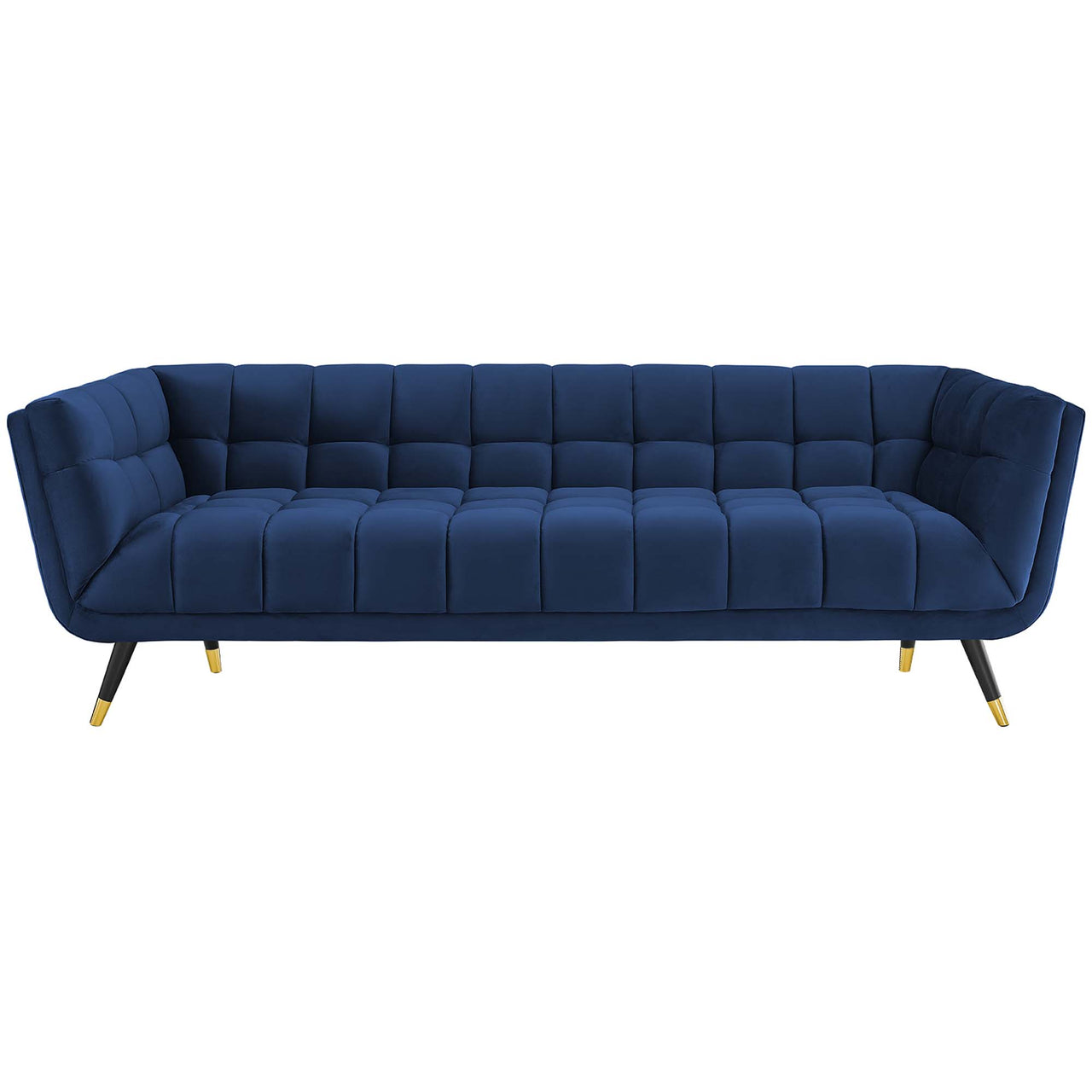 Abile Velvet Sofa, Dark Blue