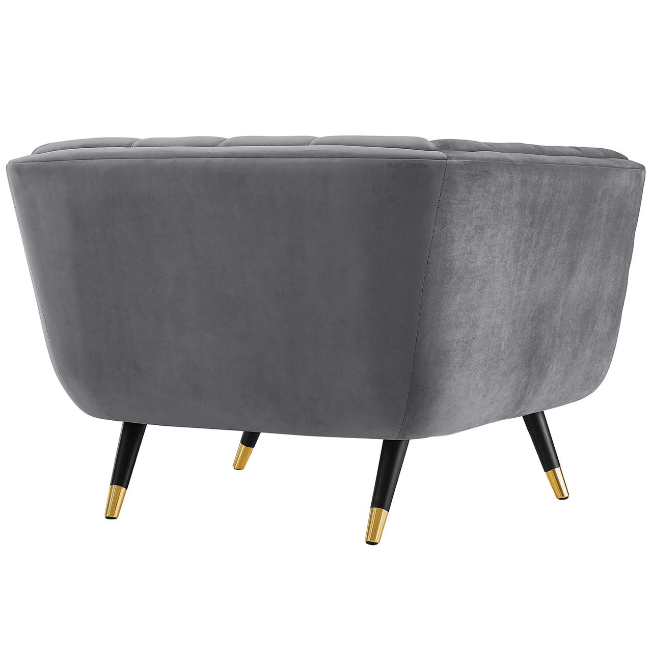 Abile Velvet Armchair, Gray
