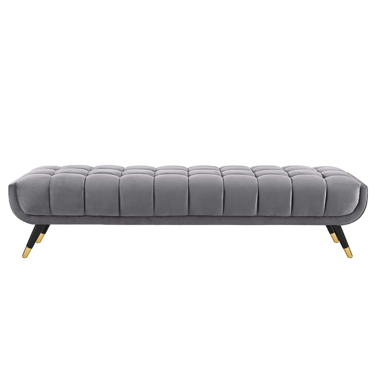 Abile Velvet Bench, Gray
