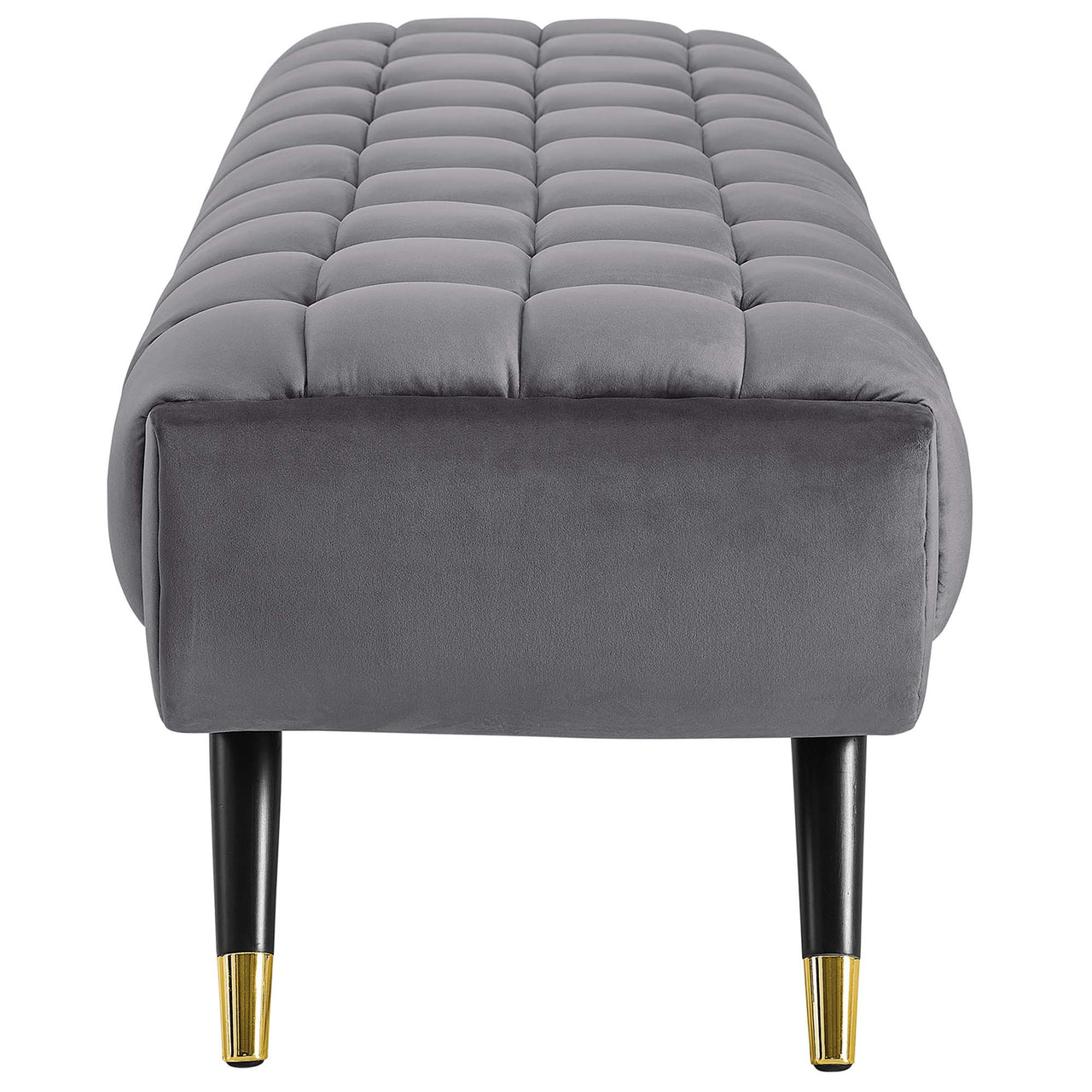 Abile Velvet Bench, Gray