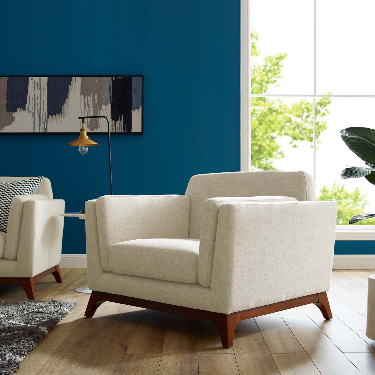 Chan Fabric Armchair, Beige