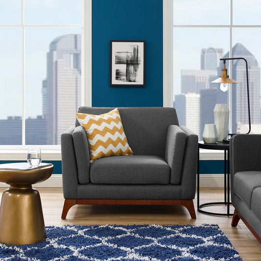 Chan Fabric Armchair, Gray