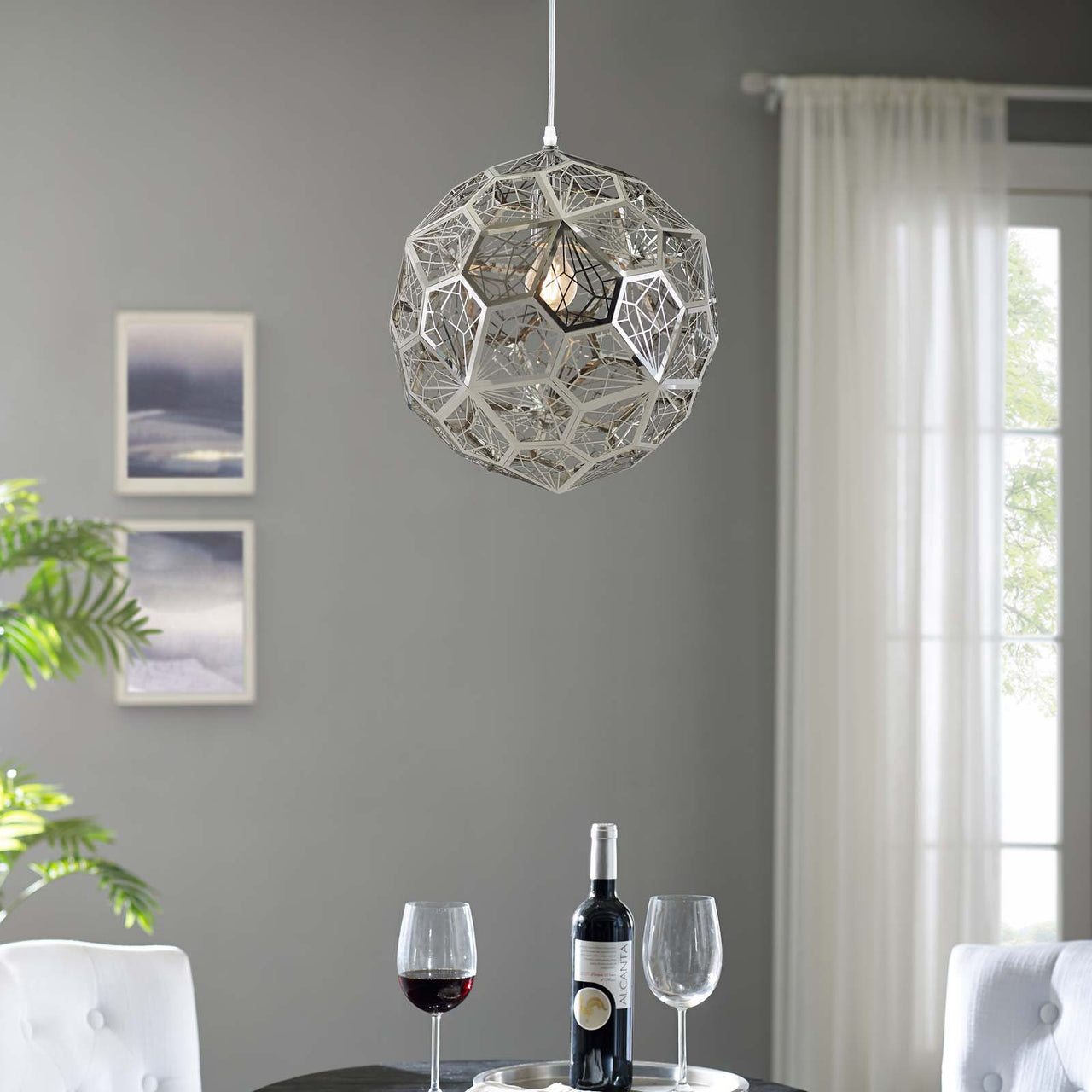 Zorvane Chandelier, Silver