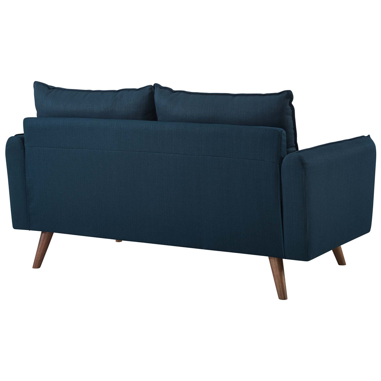 Marindi Plush Fabric Loveseat, Azure