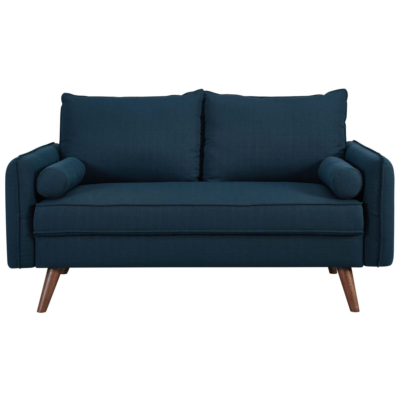 Marindi Plush Fabric Loveseat, Azure