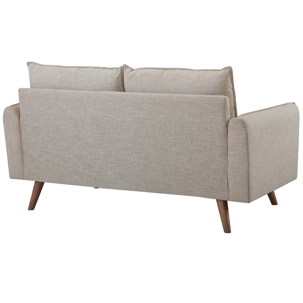 Marindi Plush Fabric Loveseat, Beige